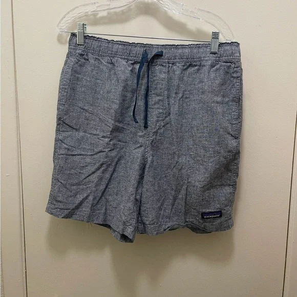Patagonia Men Bermuda Shorts Organic Cotton Blue - Size M - Picture 2 of 11